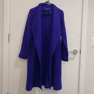 Tahari Purple Long Cardigan / Light Coat